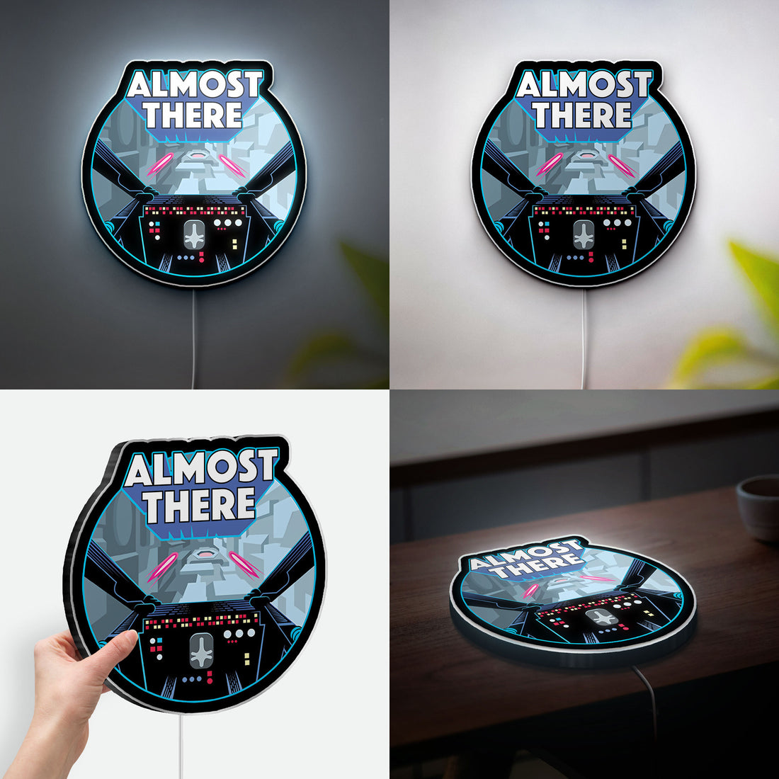 Star Wars Glow Light - Galactic Decor Night Lamp, Jedi LED Sign, Sci-Fi Movie Fan Gift with Cool Blue Glow
