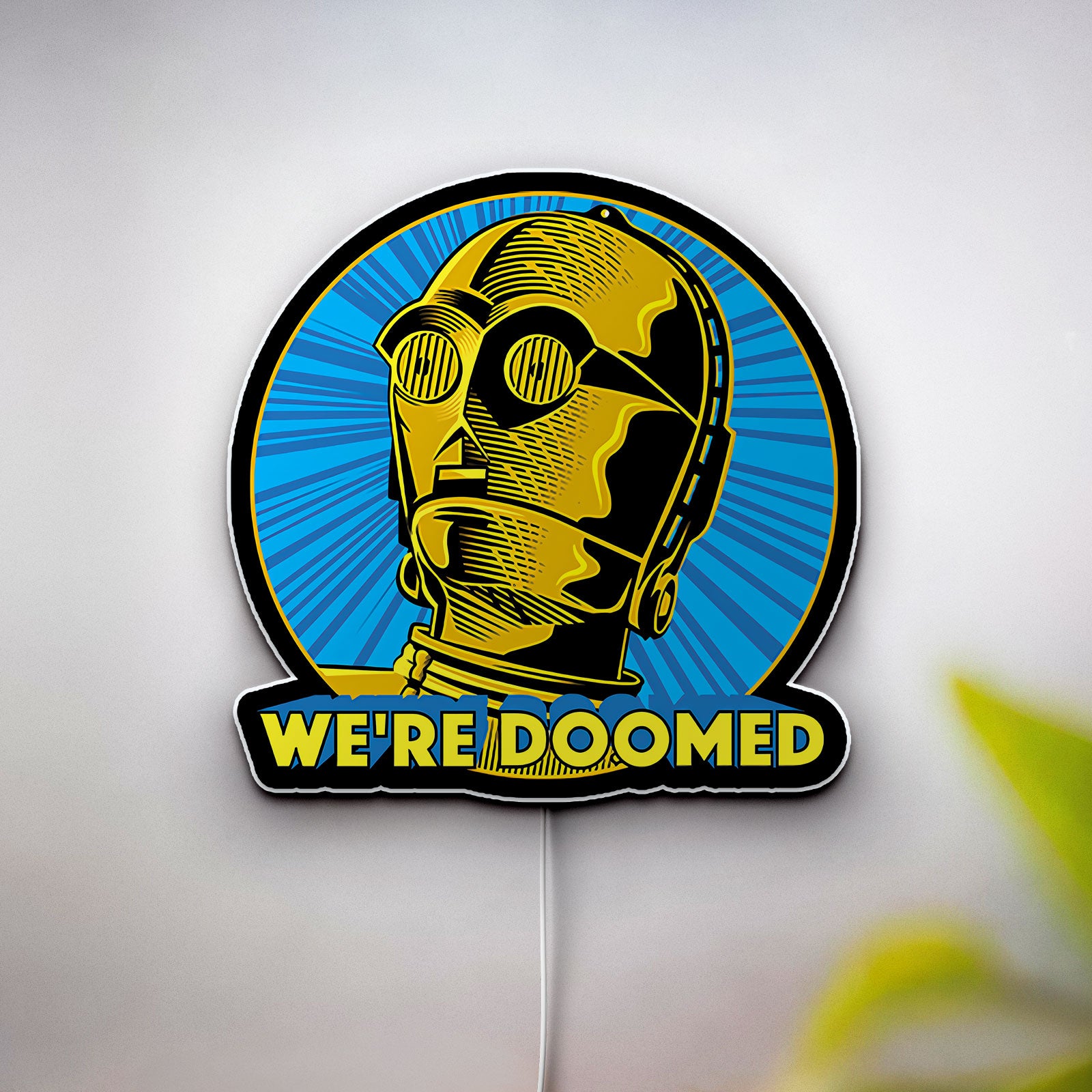 Star Wars Glow Wall Art - LED Light Sign with Classic Characters, Sci-Fi Room Decor, Perfect Gift for Fans with Iconic Movie Quotes 