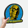 Star Wars Glow Wall Art - LED Light Sign with Classic Characters, Sci-Fi Room Decor, Perfect Gift for Fans with Iconic Movie Quotes 