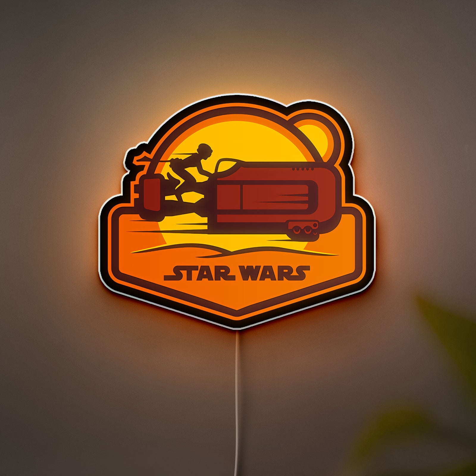 Star Wars Glow Light - Rebel Forces LED Wall Decor, Sci-Fi Night Lamp with Iconic Insignia, Perfect Gift for Fans 