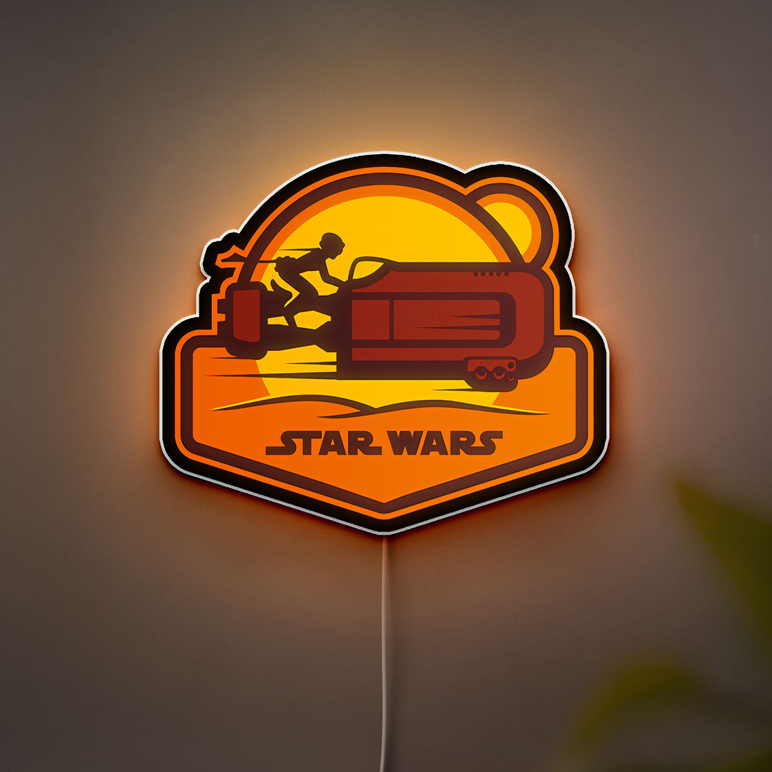 Star Wars Glow Light - Rebel Forces LED Wall Decor, Sci-Fi Night Lamp with Iconic Insignia, Perfect Gift for Fans 