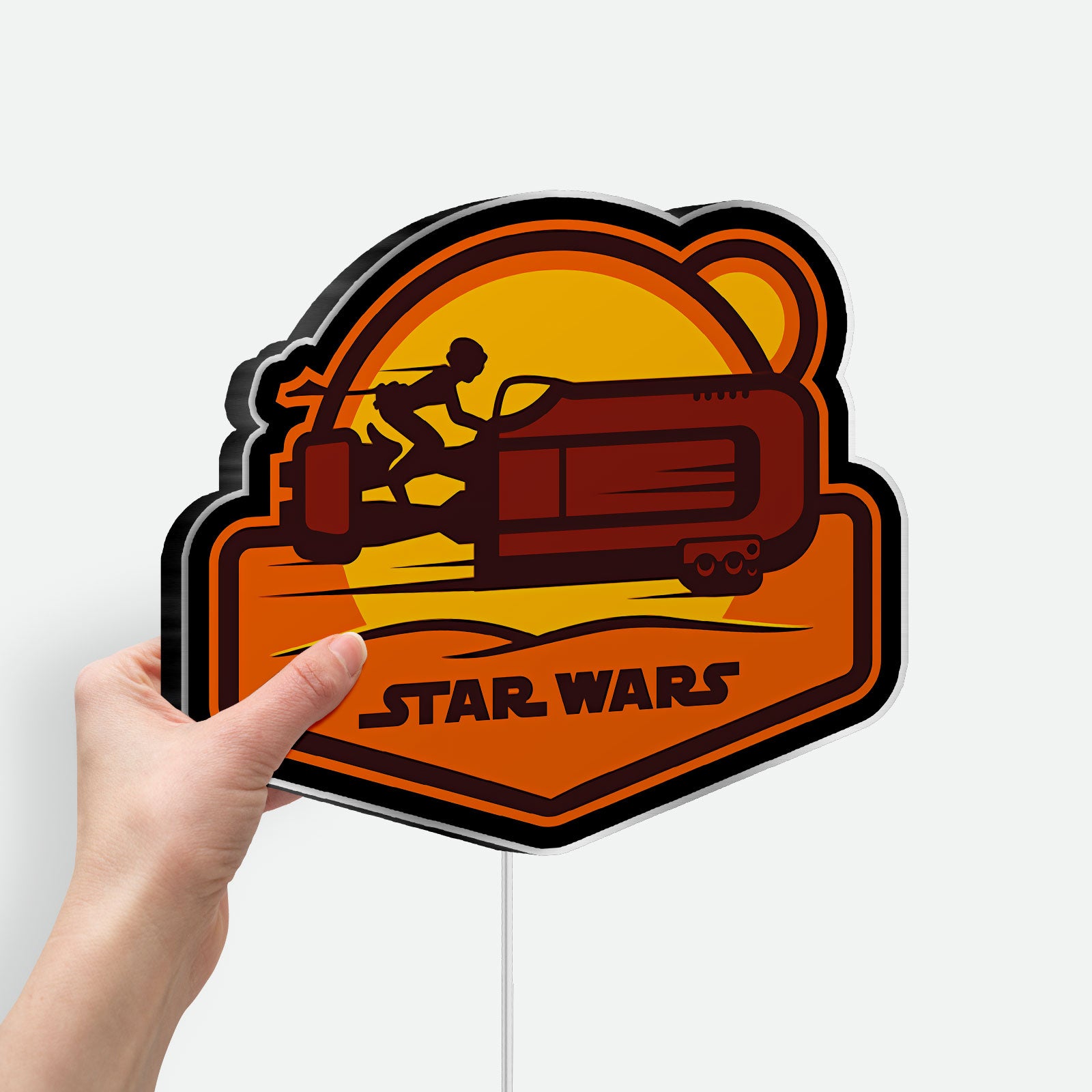 Star Wars Glow Light - Rebel Forces LED Wall Decor, Sci-Fi Night Lamp with Iconic Insignia, Perfect Gift for Fans 
