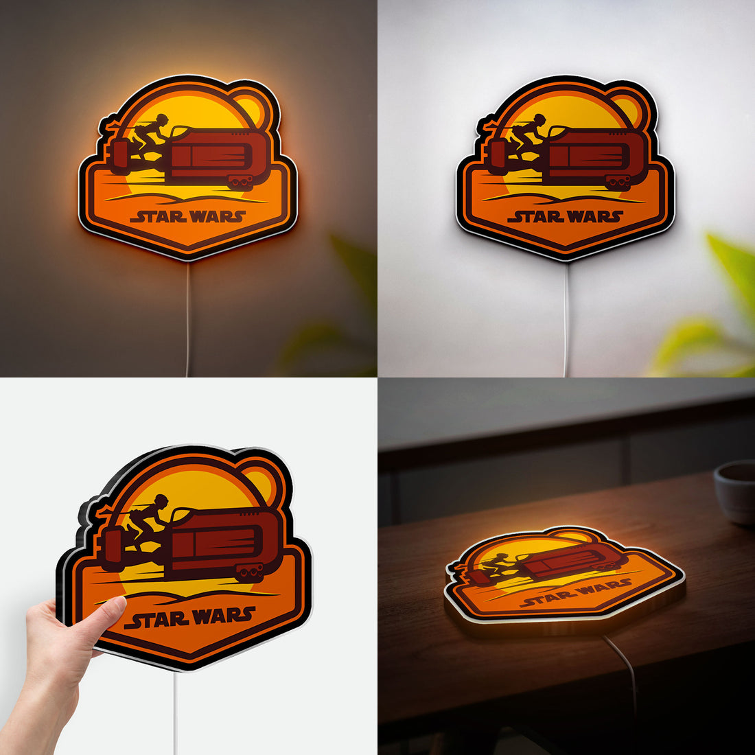 Star Wars Glow Light - Rebel Forces LED Wall Decor, Sci-Fi Night Lamp with Iconic Insignia, Perfect Gift for Fans 