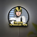 Star Wars Glow Light - Jedi LED Night Lamp, Poe Dameron Inspired Wall Decor, Sci-Fi Movie Fan Gift