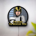 Star Wars Glow Light - Jedi LED Night Lamp, Poe Dameron Inspired Wall Decor, Sci-Fi Movie Fan Gift