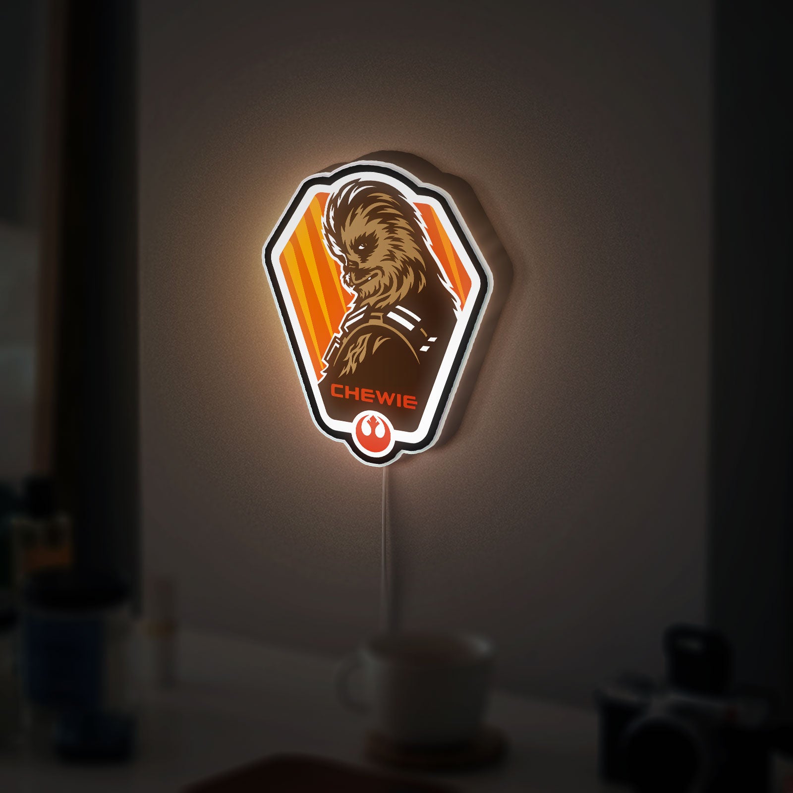 Star Wars Glow Light - The Force Awakens LED Decor, First Order & Resistance Night Lamp, Sci-Fi Fan Gift
