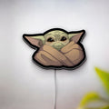 Star Wars Glow Light - Mandalorian Themed Night Lamp, Grogu LED Wall Decor, Sci-Fi Gift for Fans with Soft Glow Effect 