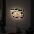 Star Wars Glow Light - Mandalorian Themed Night Lamp, Grogu LED Wall Decor, Sci-Fi Gift for Fans with Soft Glow Effect 
