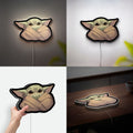 Star Wars Glow Light - Mandalorian Themed Night Lamp, Grogu LED Wall Decor, Sci-Fi Gift for Fans with Soft Glow Effect 