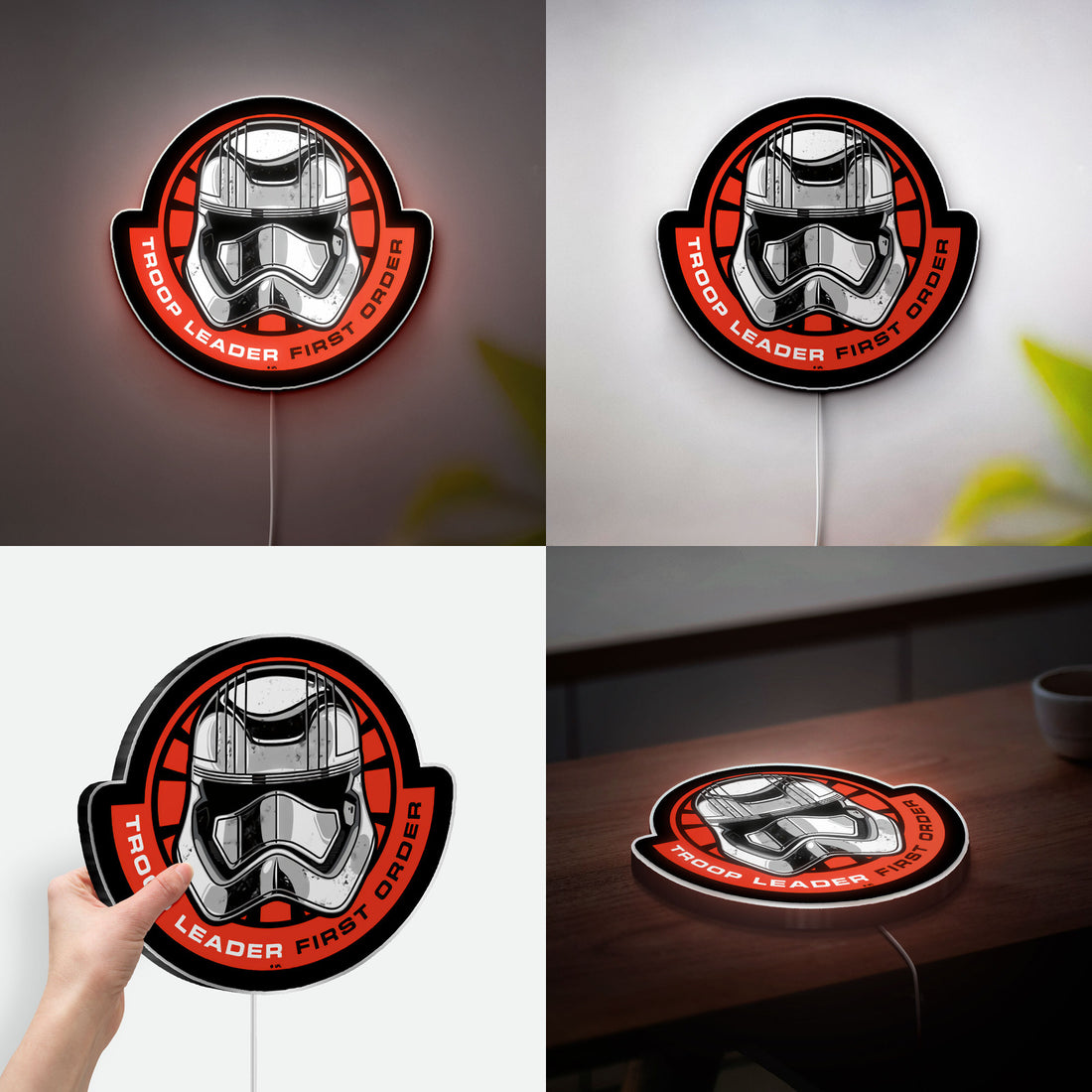 Star Wars Stormtrooper Glow Light - First Order LED Night Lamp, Sci-Fi Decor for Fans, Galactic Empire Themed Gift 