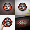 Star Wars Stormtrooper Glow Light - First Order LED Night Lamp, Sci-Fi Decor for Fans, Galactic Empire Themed Gift 