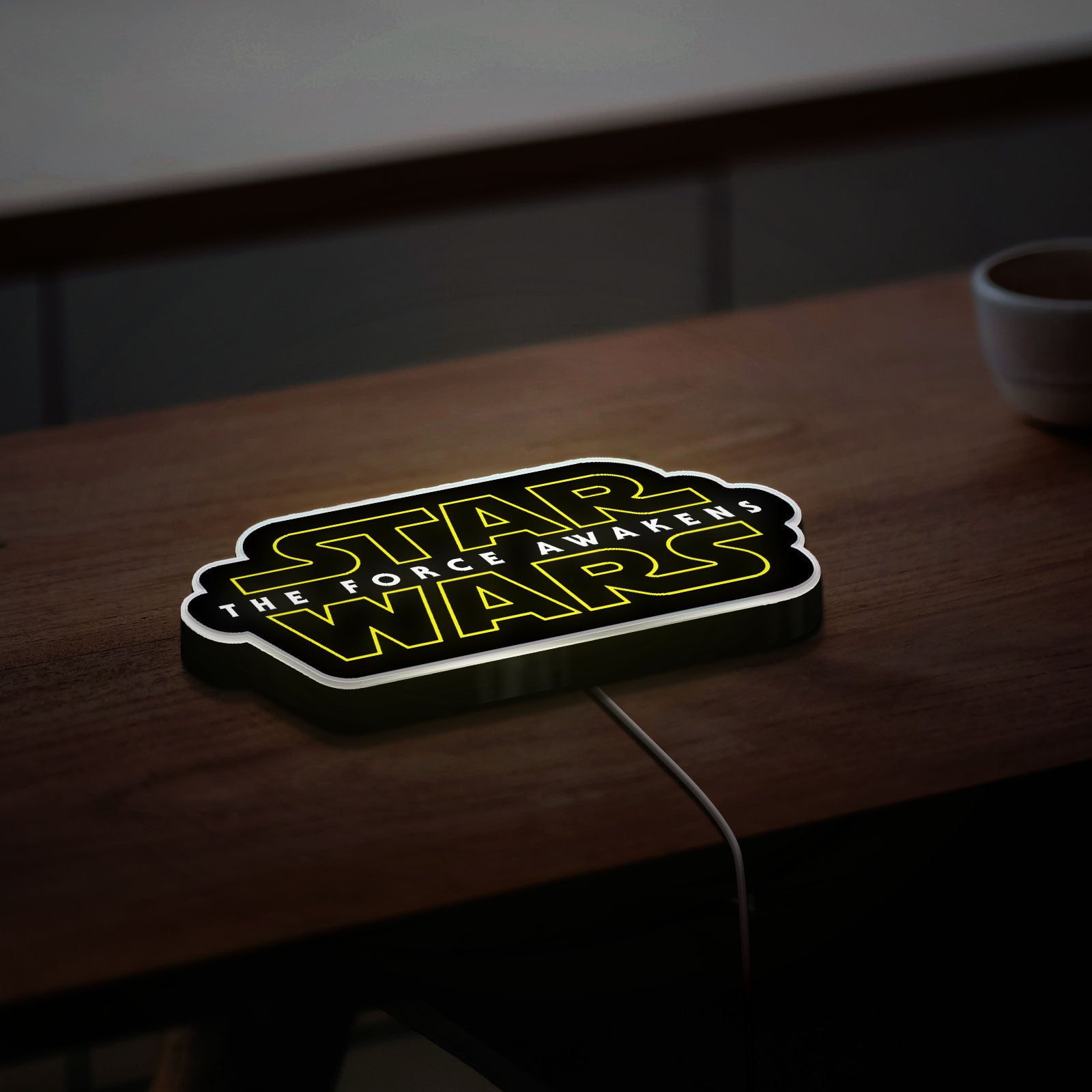 Star Wars Glow Light - The Force Awakens LED Sign, Skywalker Saga Night Lamp, Sci-Fi Movie Fan Gift