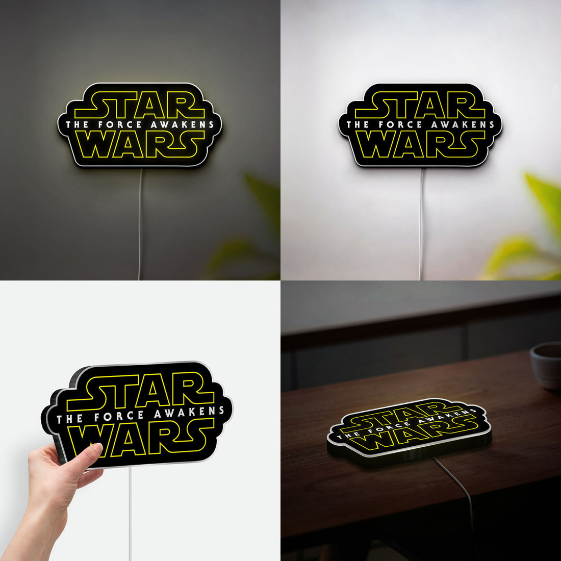 Star Wars Glow Light - The Force Awakens LED Sign, Skywalker Saga Night Lamp, Sci-Fi Movie Fan Gift