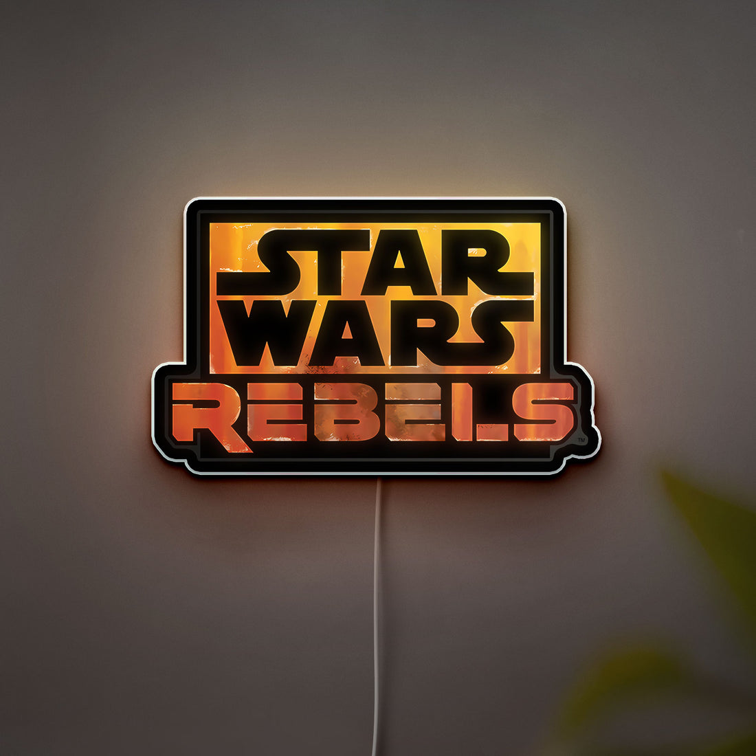 Star Wars Rebels Glow Light - LED Wall Decor, Sci-Fi Fan Gift with Iconic Sign
