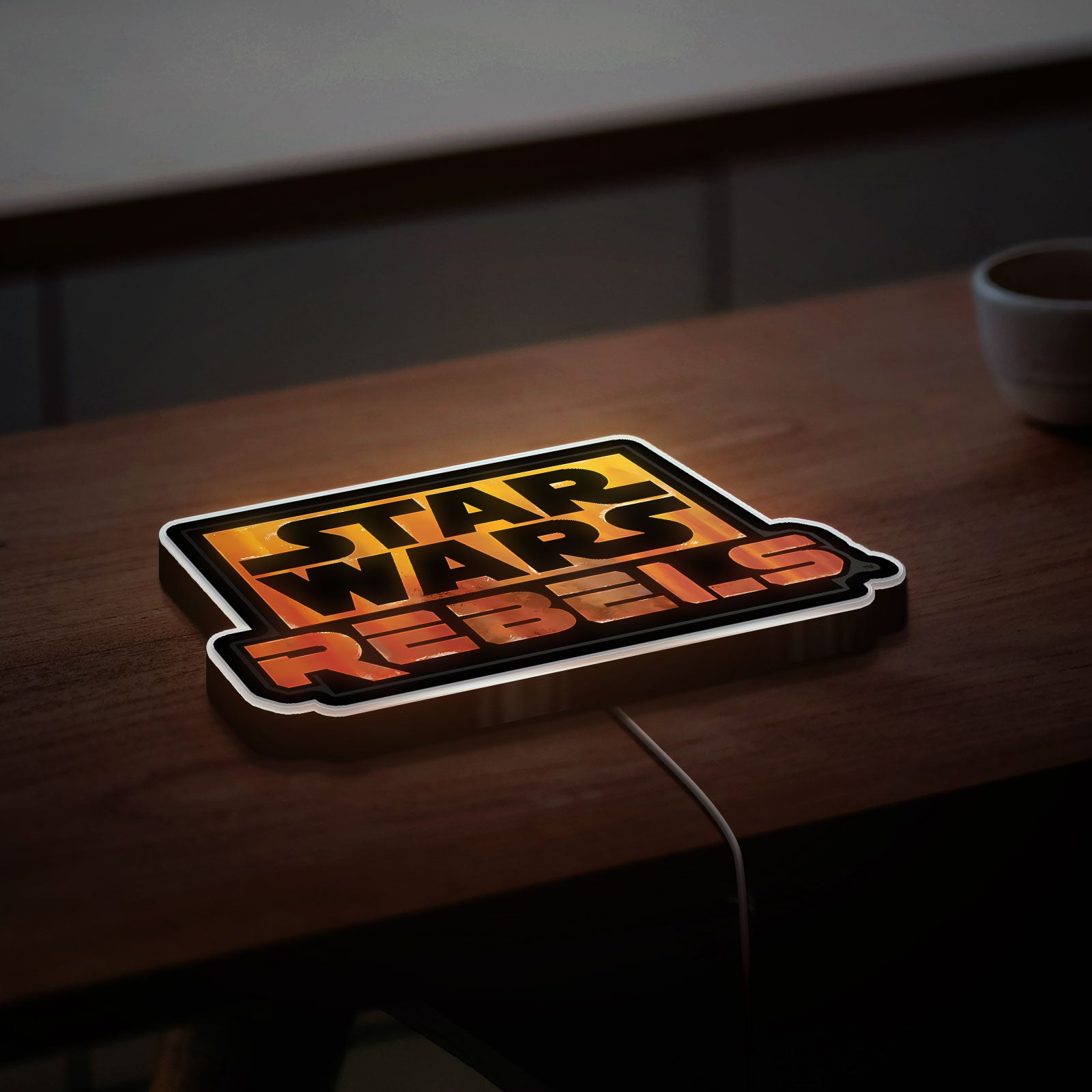 Star Wars Rebels Glow Light - LED Wall Decor, Sci-Fi Fan Gift with Iconic Sign
