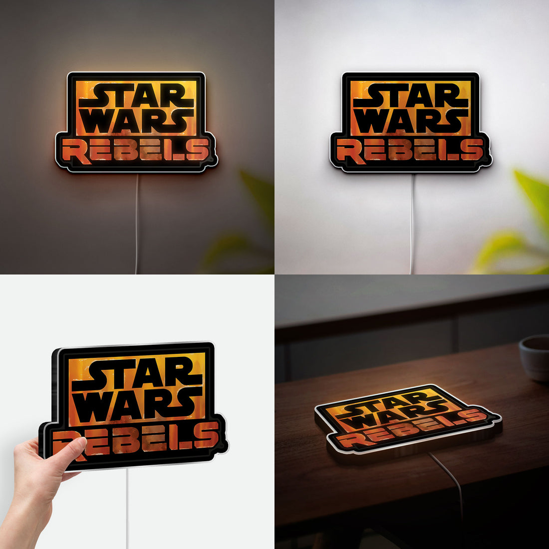 Star Wars Rebels Glow Light - LED Wall Decor, Sci-Fi Fan Gift with Iconic Sign
