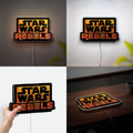 Star Wars Rebels Glow Light - LED Wall Decor, Sci-Fi Fan Gift with Iconic Sign
