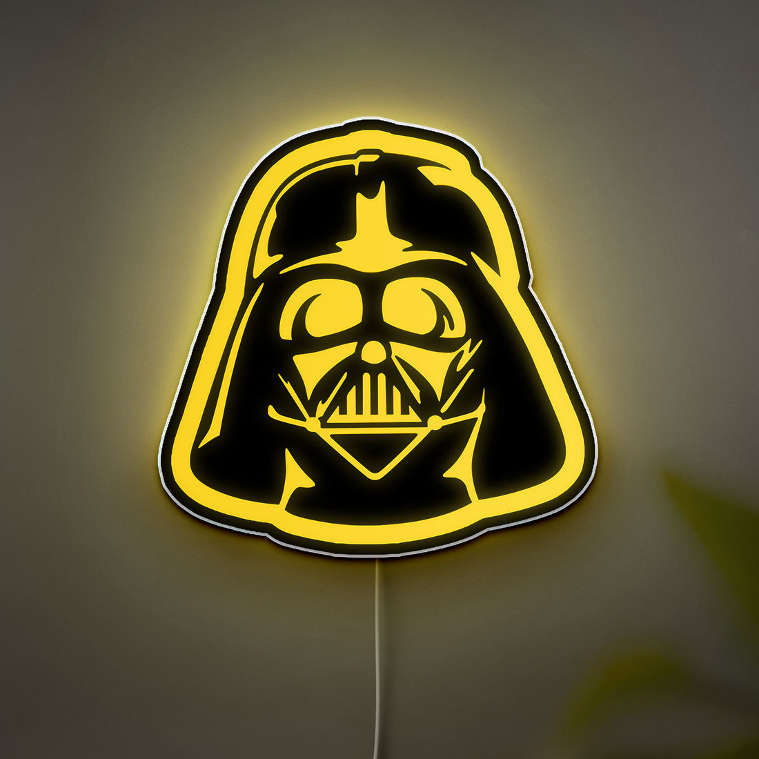 Darth Vader Glow Light - Star Wars LED Wall Decor, Dark Side Themed Night Lamp, Sci-Fi Movie Fan Gift
