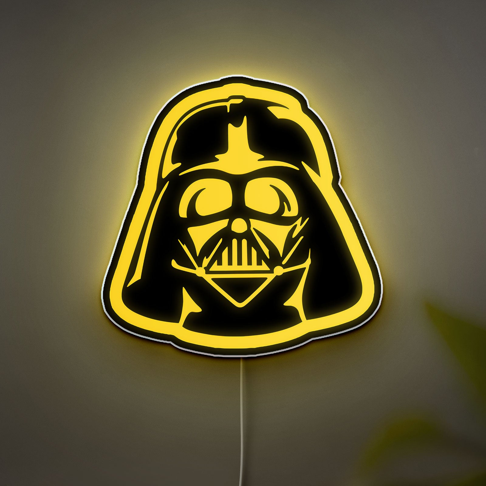 Darth Vader Glow Light - Star Wars LED Wall Decor, Dark Side Themed Night Lamp, Sci-Fi Movie Fan Gift
