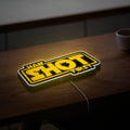 Han Shot First Glow Sign Light - Star Wars Inspired LED Wall Art, Sci-Fi Movie Decor, Gift for Fans
