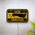 Choking Hazard Glow Sign - Humorous Warning LED Light, Sarcastic Home Decor, Funny Safety-Themed Night Lamp 
