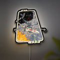 Star Wars Glow Wall Art - Darth Maul Inspired LED Light Sign, Sci-Fi Room Decor, Star Wars Fan Gift
