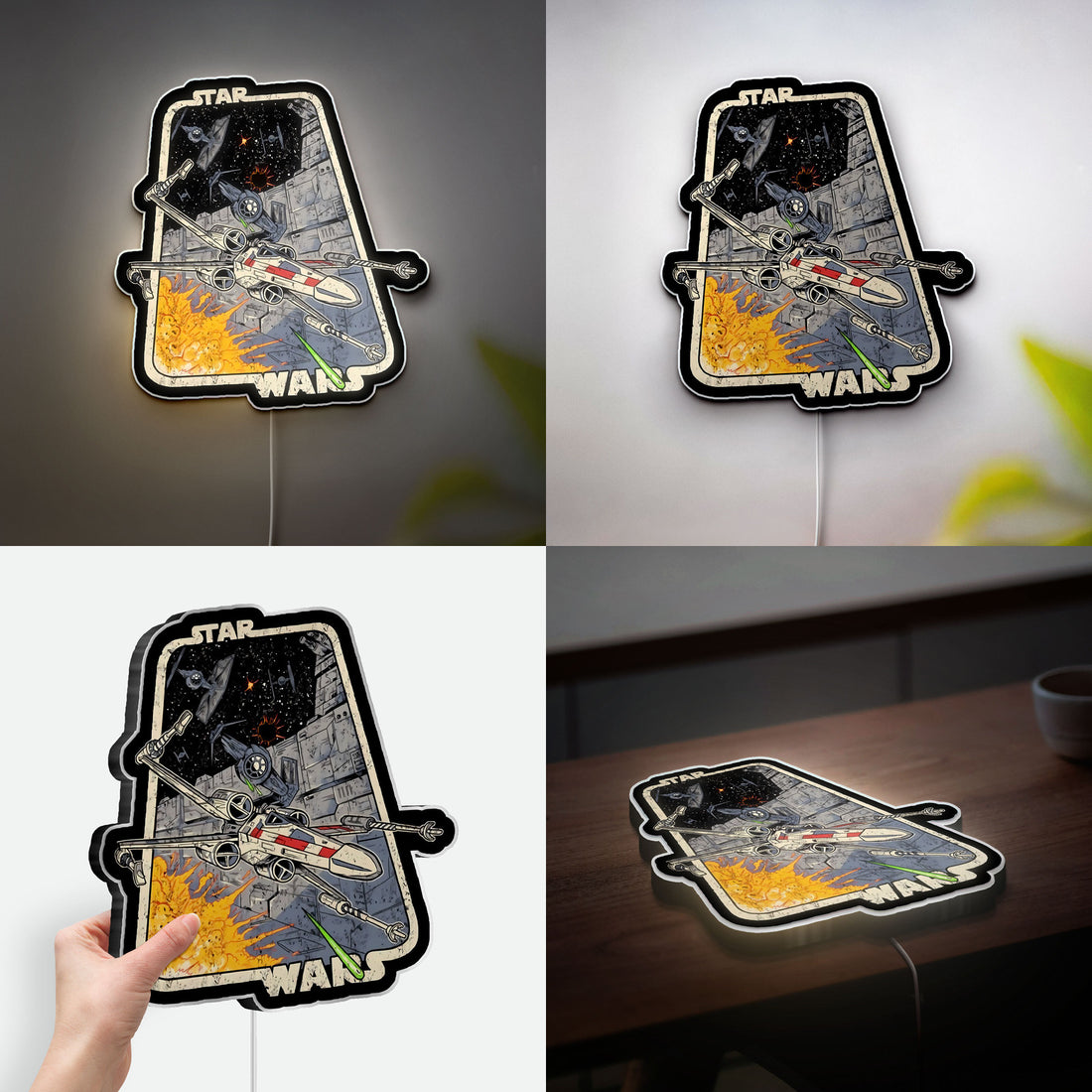 Star Wars Glow Wall Art - Darth Maul Inspired LED Light Sign, Sci-Fi Room Decor, Star Wars Fan Gift
