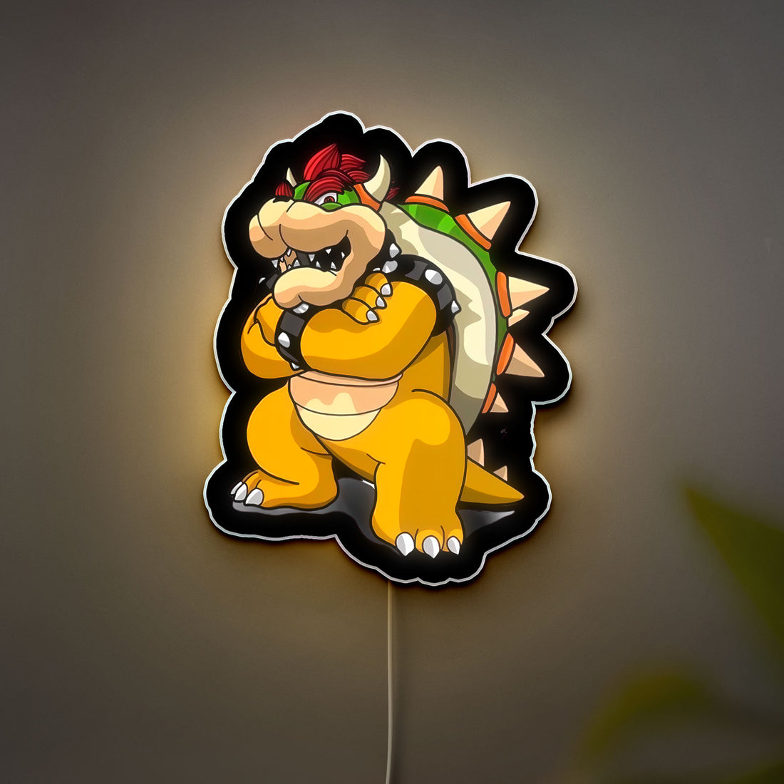 Bowser Glow Light - Super Mario Inspired Night Lamp, Video Game Character LED Decor, Nintendo Fan Gift
