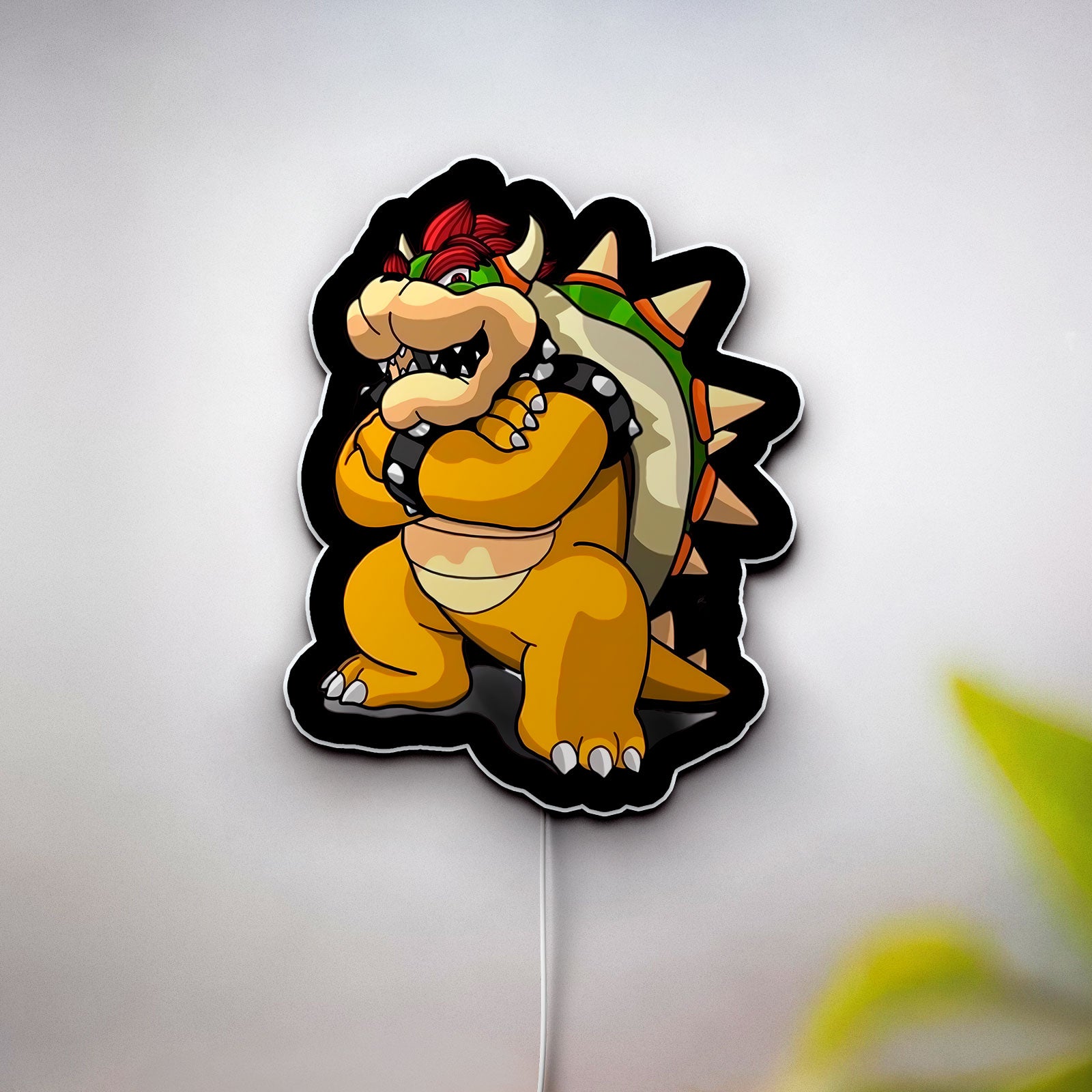 Bowser Glow Light - Super Mario Inspired Night Lamp, Video Game Character LED Decor, Nintendo Fan Gift
