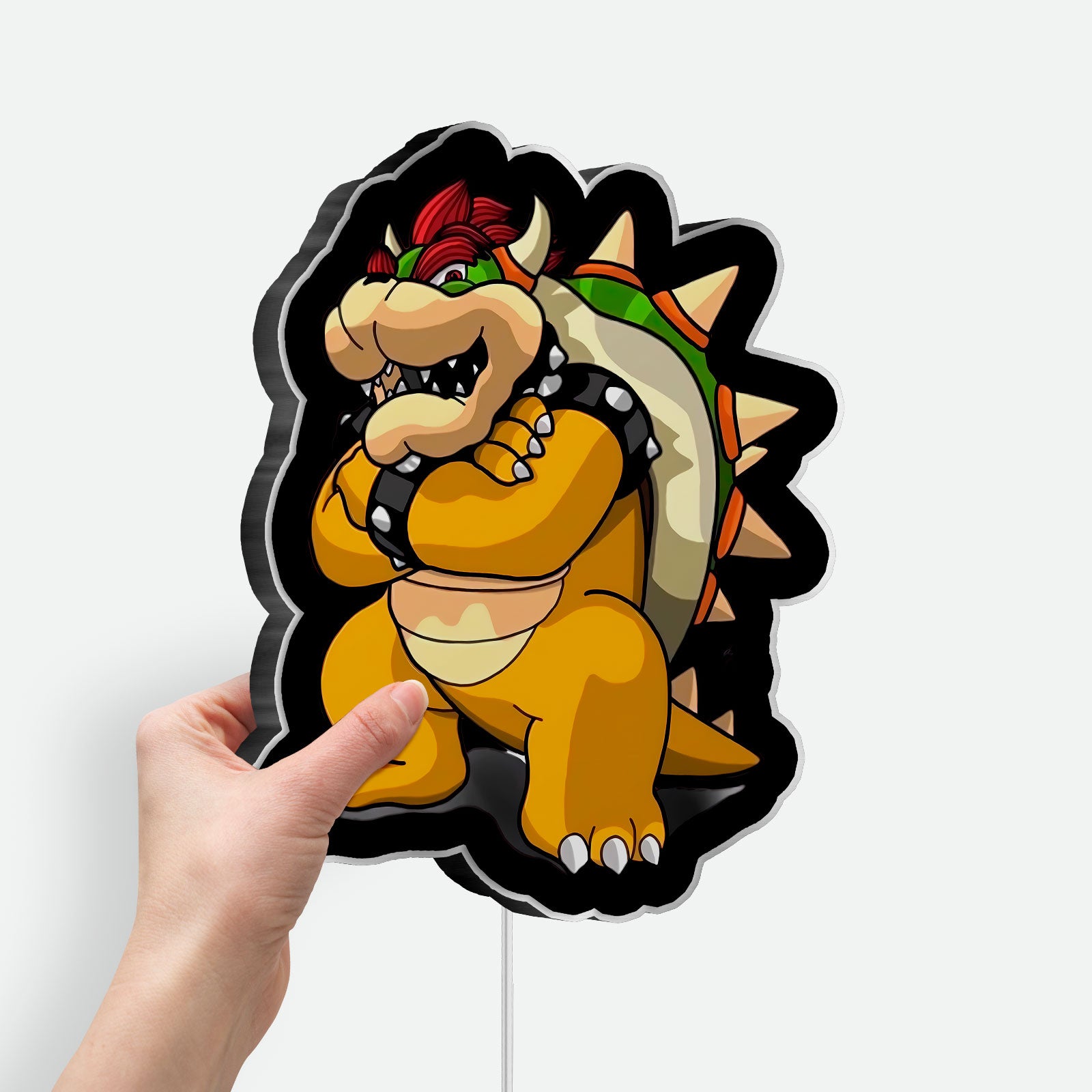 Bowser Glow Light - Super Mario Inspired Night Lamp, Video Game Character LED Decor, Nintendo Fan Gift
