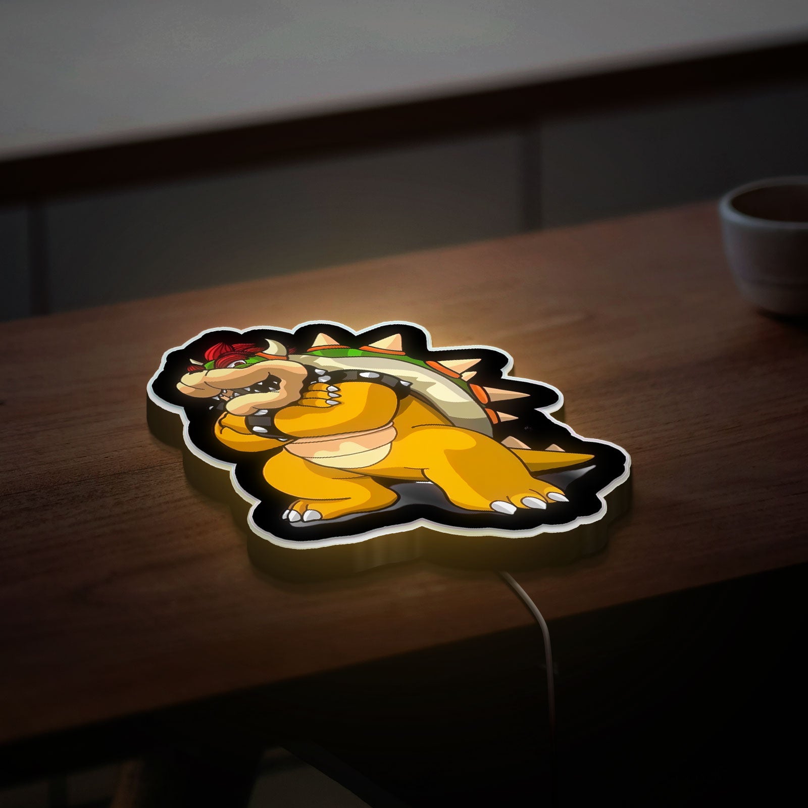 Bowser Glow Light - Super Mario Inspired Night Lamp, Video Game Character LED Decor, Nintendo Fan Gift
