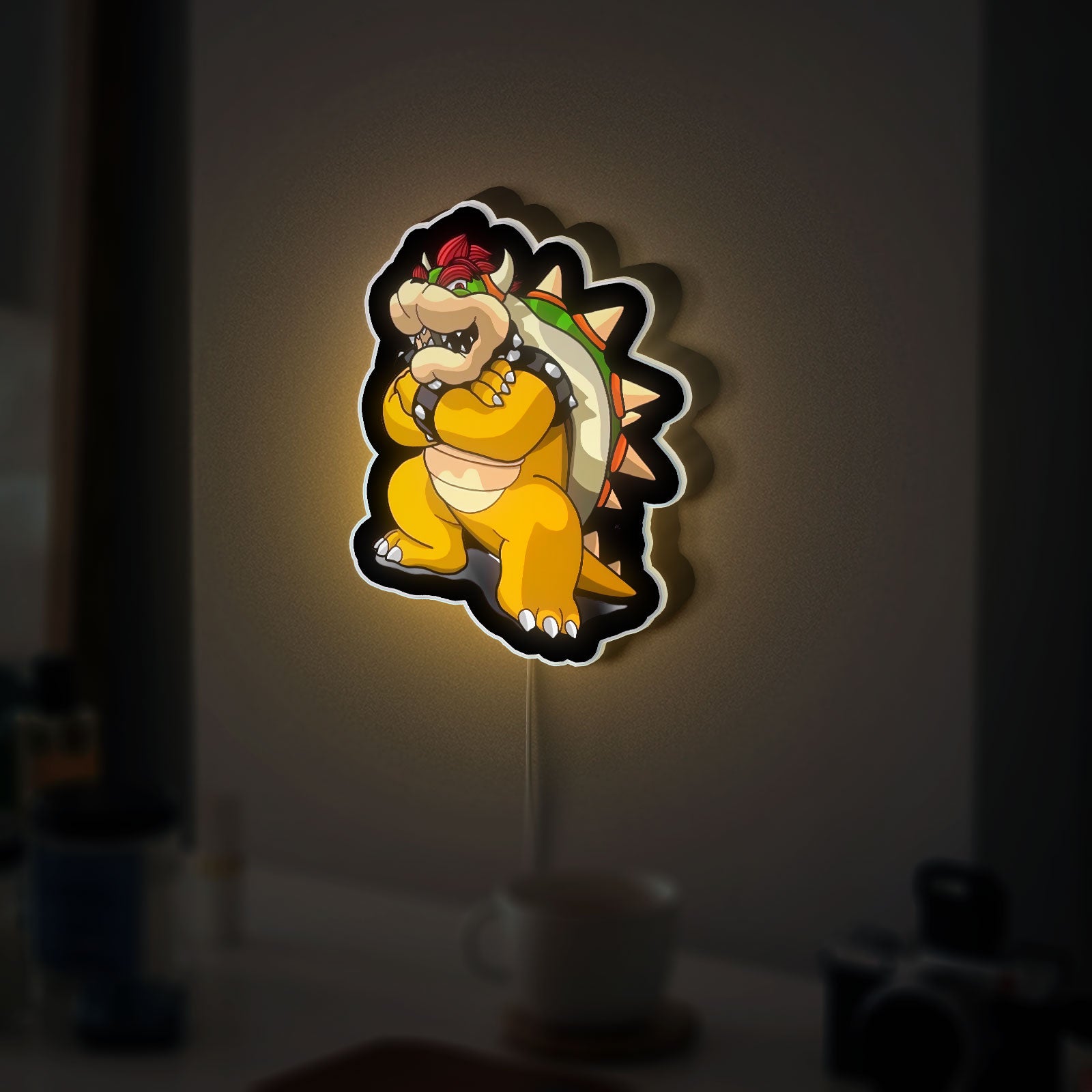 Bowser Glow Light - Super Mario Inspired Night Lamp, Video Game Character LED Decor, Nintendo Fan Gift
