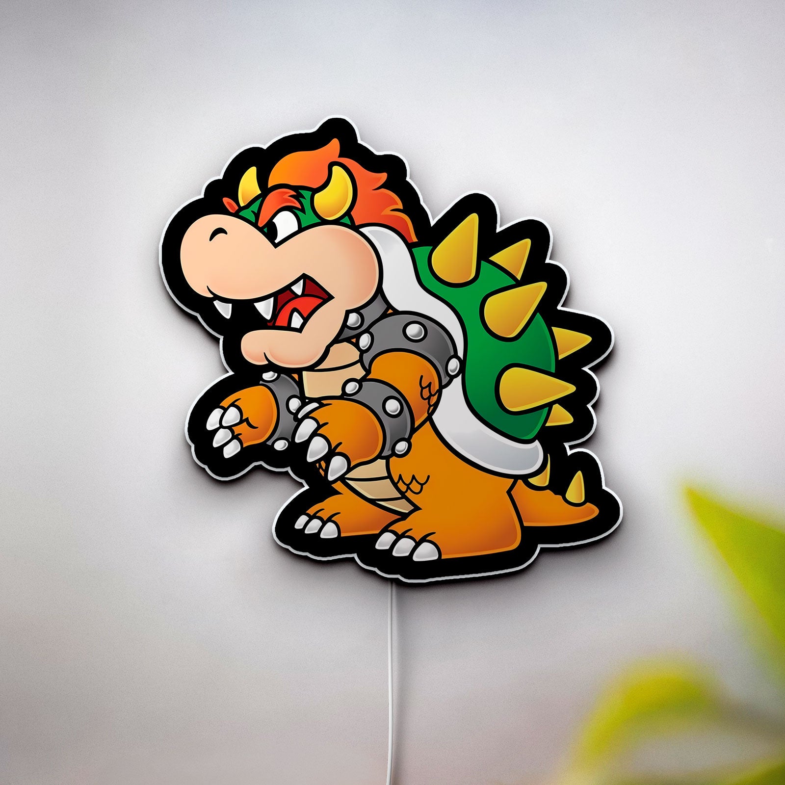 Bowser Glow Light - Super Mario Inspired LED Night Lamp, Video Game Character Decor, Gaming Room Glow Sign for Nintendo Fans 