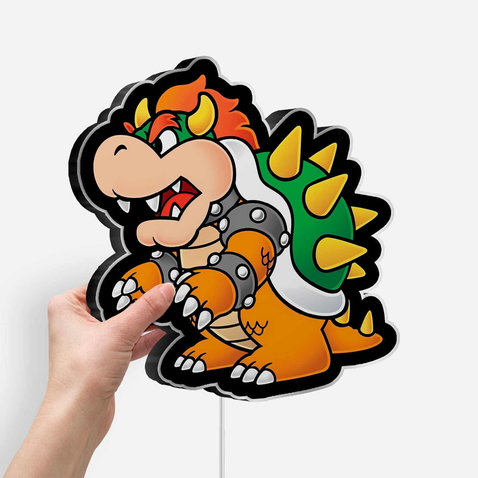Bowser Glow Light - Super Mario Inspired LED Night Lamp, Video Game Character Decor, Gaming Room Glow Sign for Nintendo Fans 