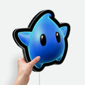 Super Mario Galaxy Glow Light - Starry Night Lamp, Luma Character LED Decor, Nintendo Inspired Kids Room Gift
