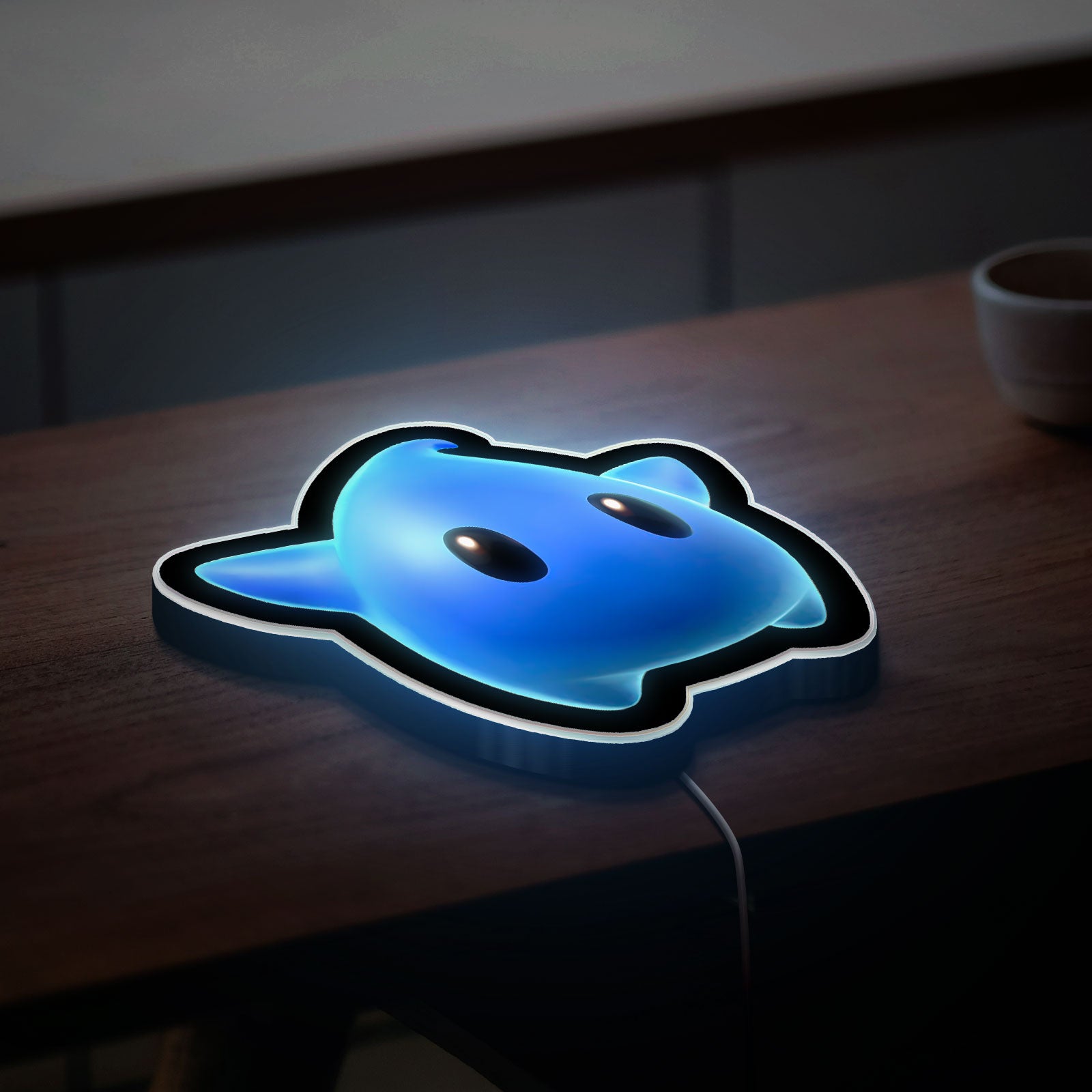 Super Mario Galaxy Glow Light - Starry Night Lamp, Luma Character LED Decor, Nintendo Inspired Kids Room Gift
