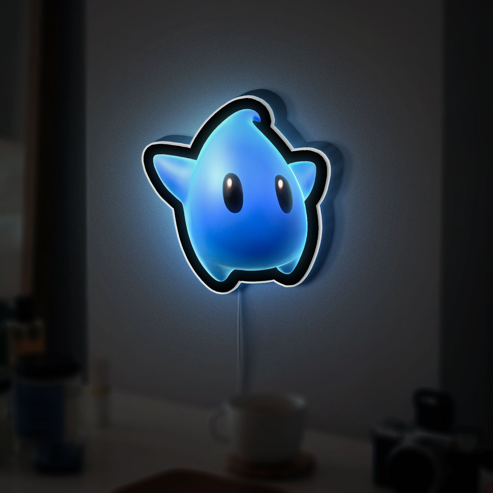 Super Mario Galaxy Glow Light - Starry Night Lamp, Luma Character LED Decor, Nintendo Inspired Kids Room Gift
