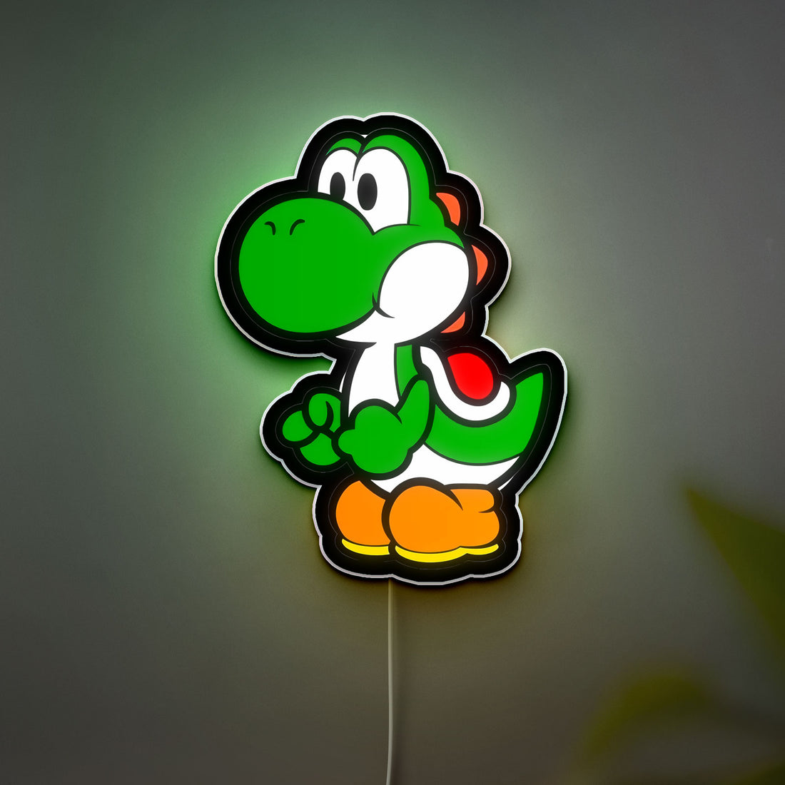 Yoshi Glow Light - Super Mario Character Night Lamp, Nintendo Inspired LED Decor, Gaming Room Gift with Soft Glow 