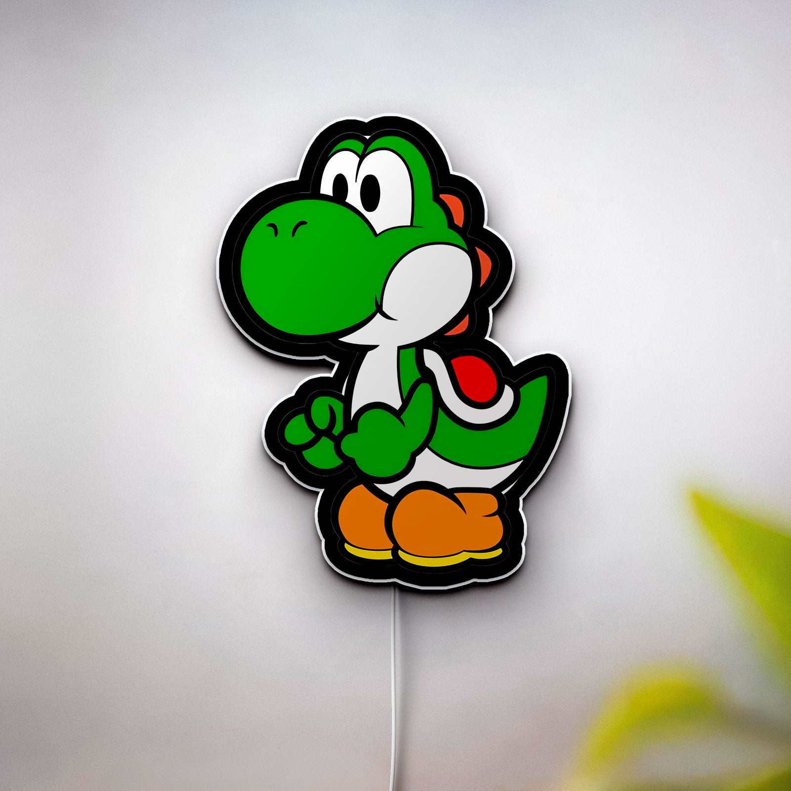 Yoshi Glow Light - Super Mario Character Night Lamp, Nintendo Inspired LED Decor, Gaming Room Gift with Soft Glow 