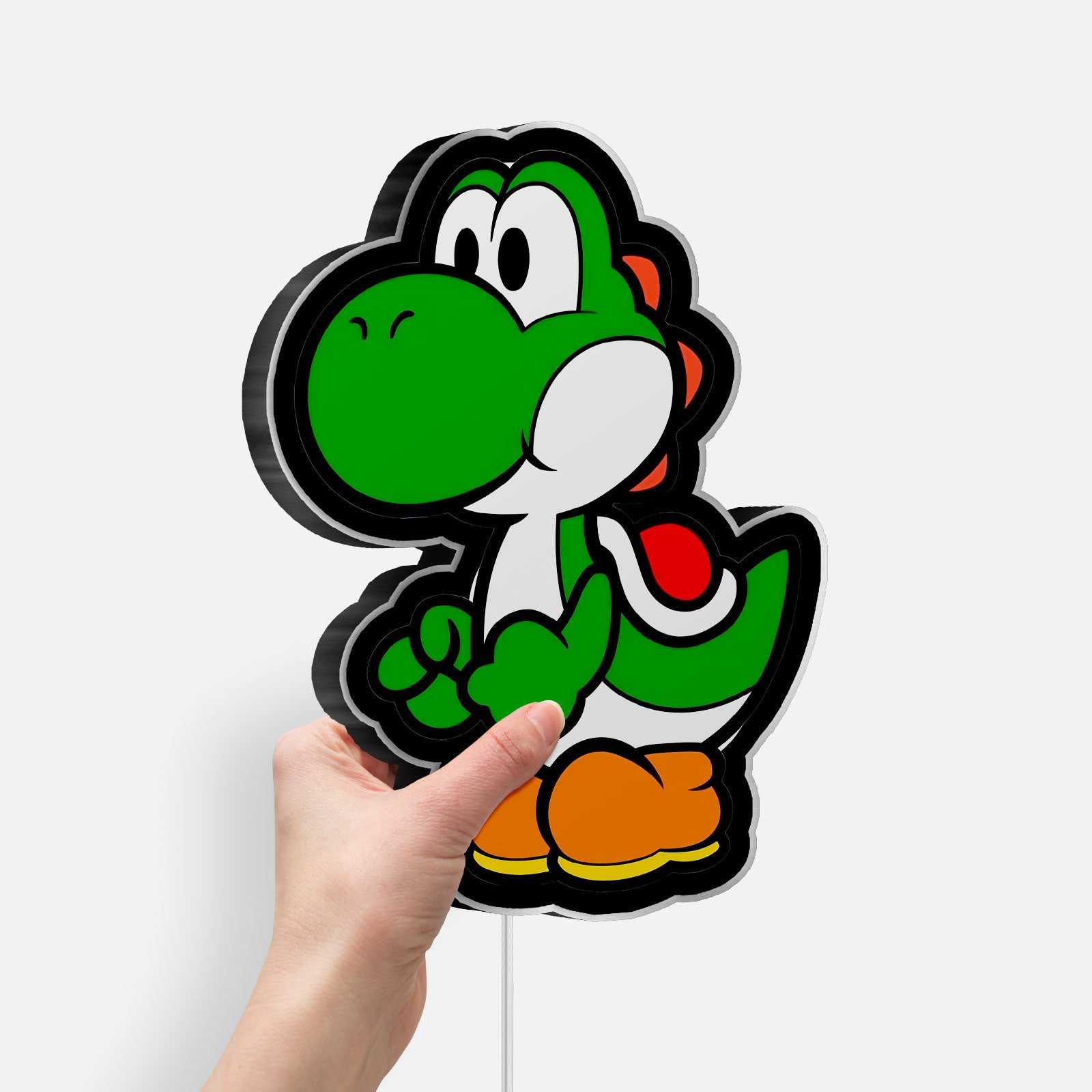 Yoshi Glow Light - Super Mario Character Night Lamp, Nintendo Inspired LED Decor, Gaming Room Gift with Soft Glow 