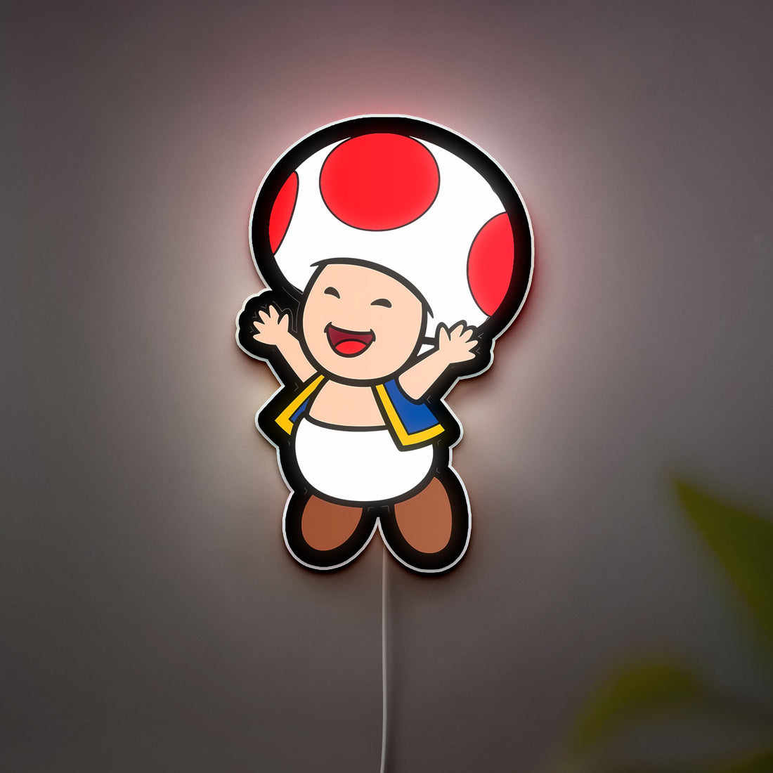 Super Mario Glow Lamp - Bowser & Mushroom Kingdom LED Night Light, Nintendo Fan Gift

