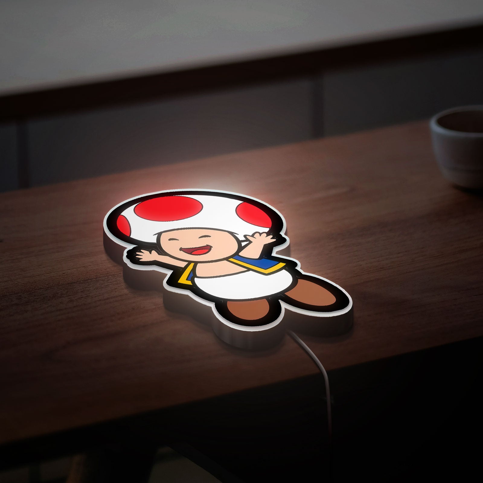 Super Mario Glow Lamp - Bowser & Mushroom Kingdom LED Night Light, Nintendo Fan Gift
