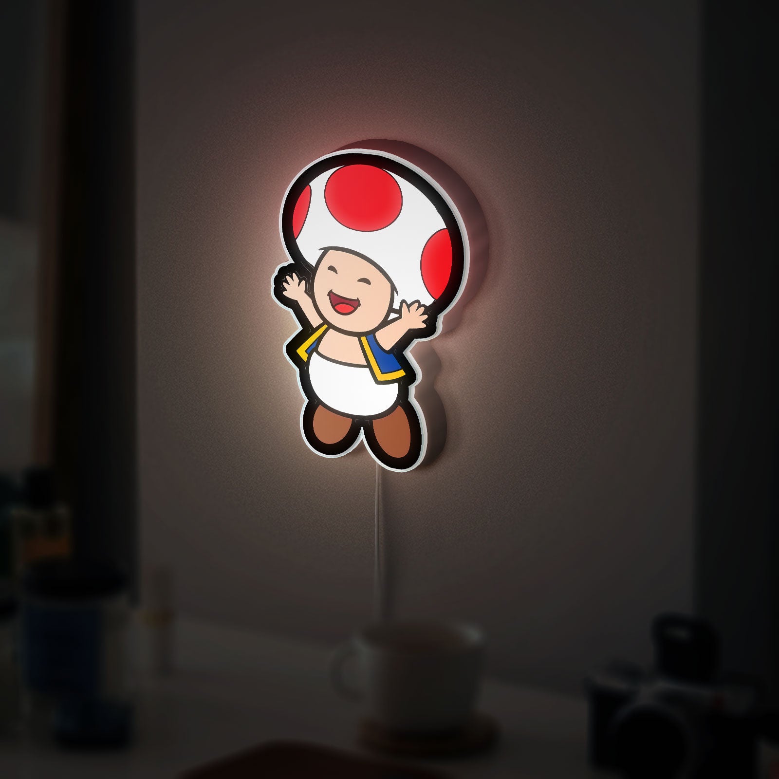 Super Mario Glow Lamp - Bowser & Mushroom Kingdom LED Night Light, Nintendo Fan Gift
