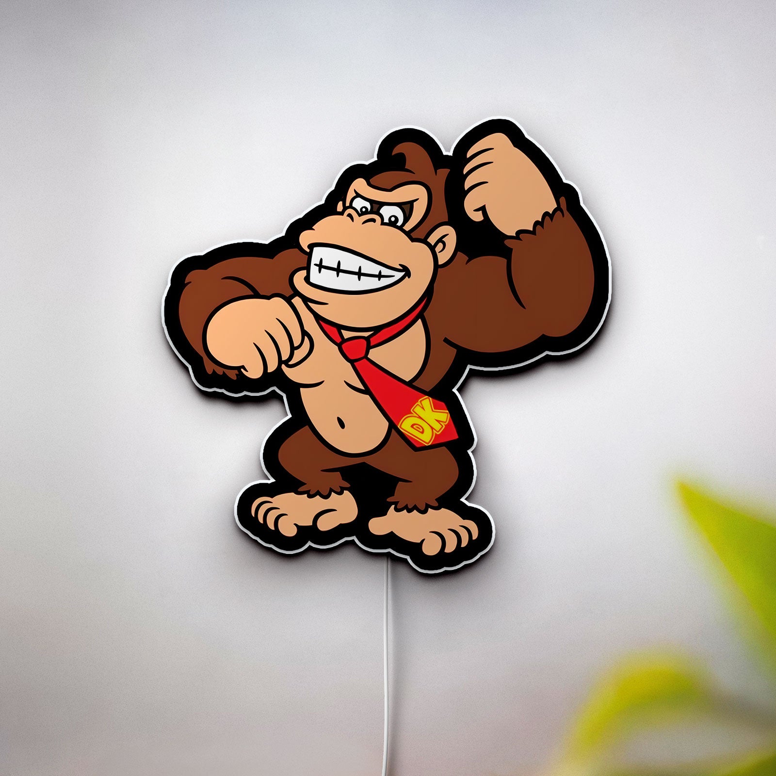 Donkey Kong Glow Sign - Nintendo Inspired LED Wall Decor, Video Game Room Light, Retro Arcade Gift for Gamers 