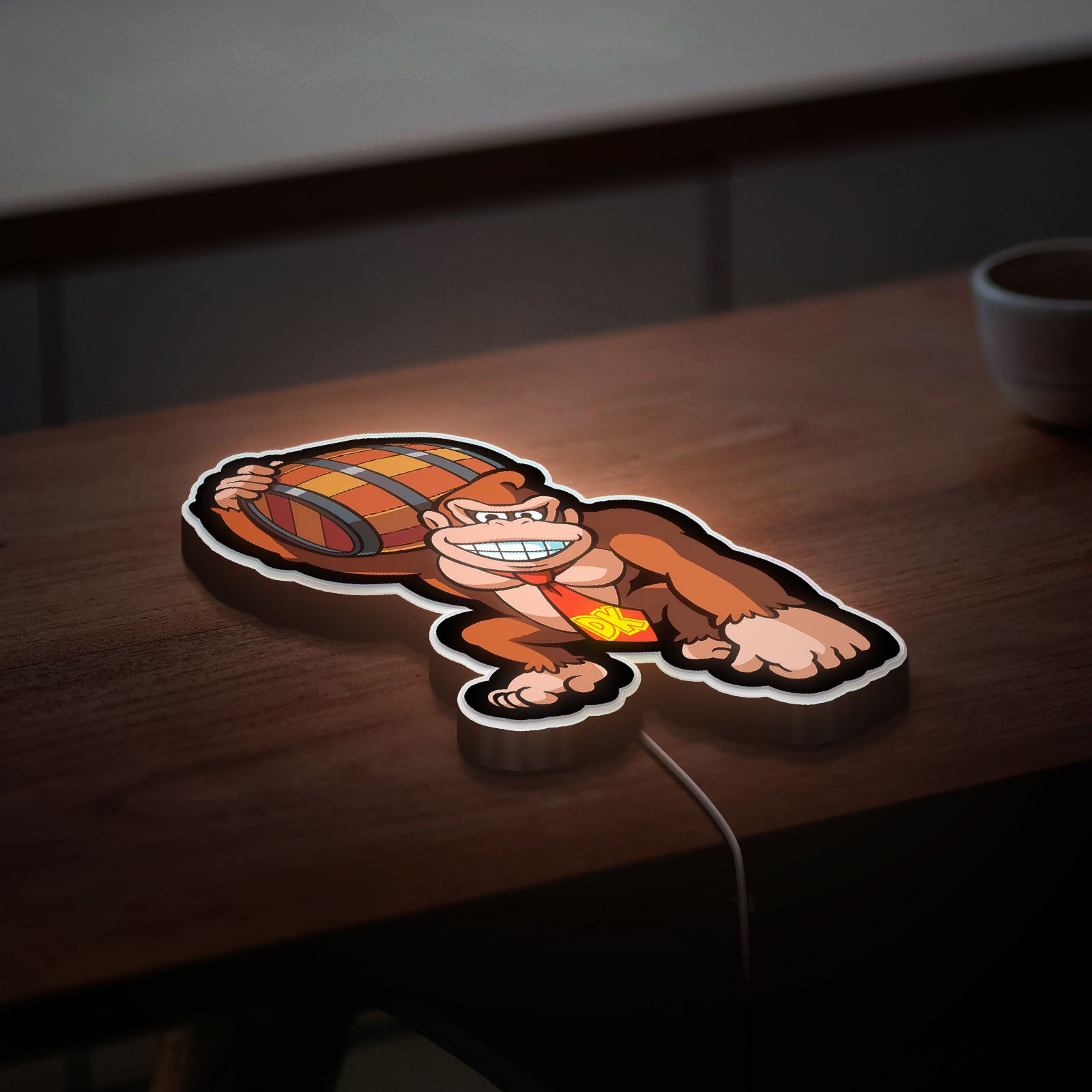 Donkey Kong Glow Light - Arcade Game LED Night Lamp, Nintendo Fan Gift, Retro Gaming Room Decor