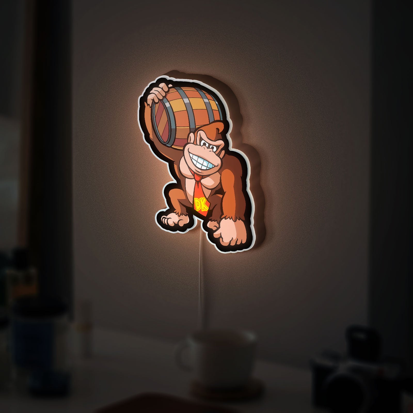 Donkey Kong Glow Light - Arcade Game LED Night Lamp, Nintendo Fan Gift, Retro Gaming Room Decor