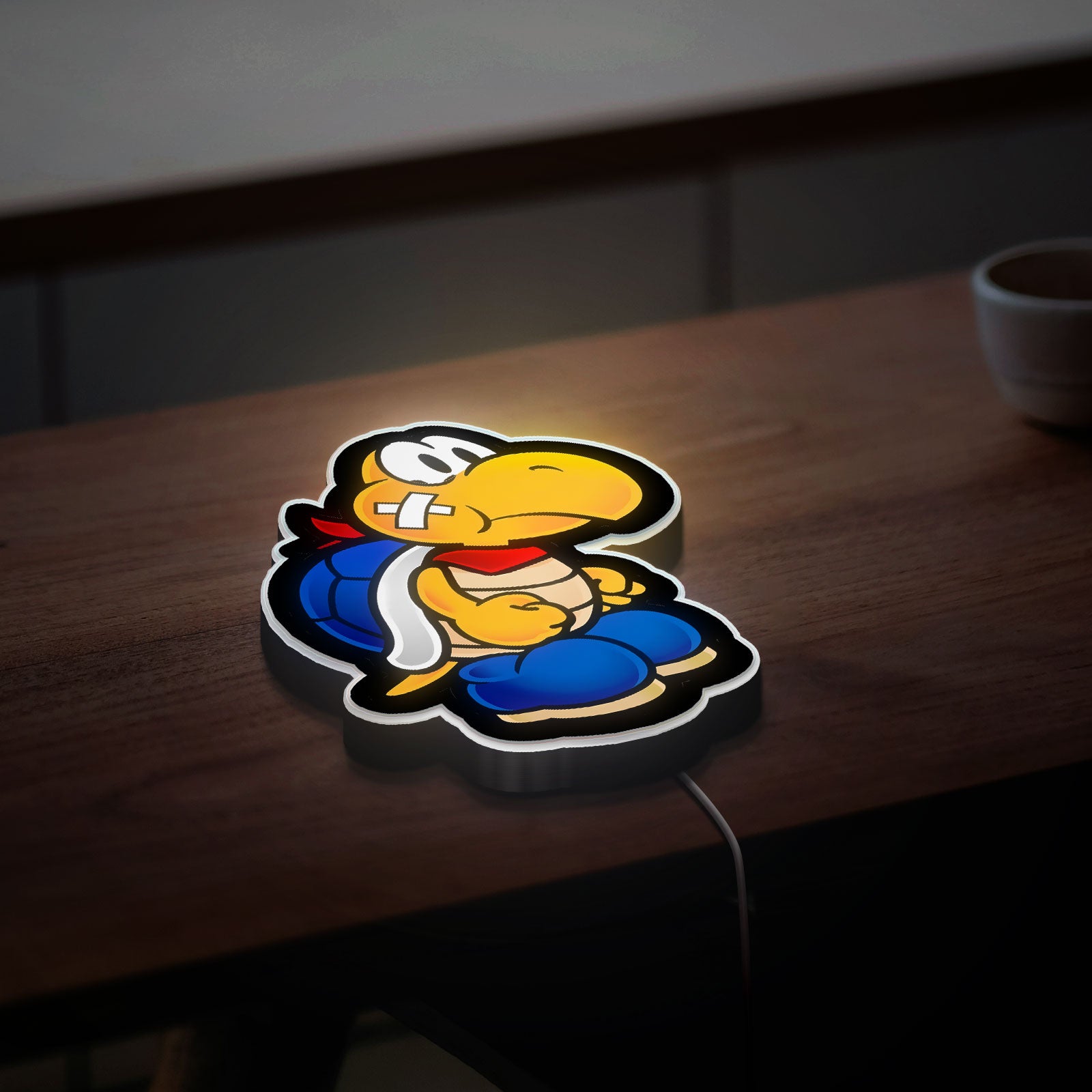 Kooper Glow Lamp, Nintendo Character Night Light with Retro Design, Mushroom Kingdom Decor