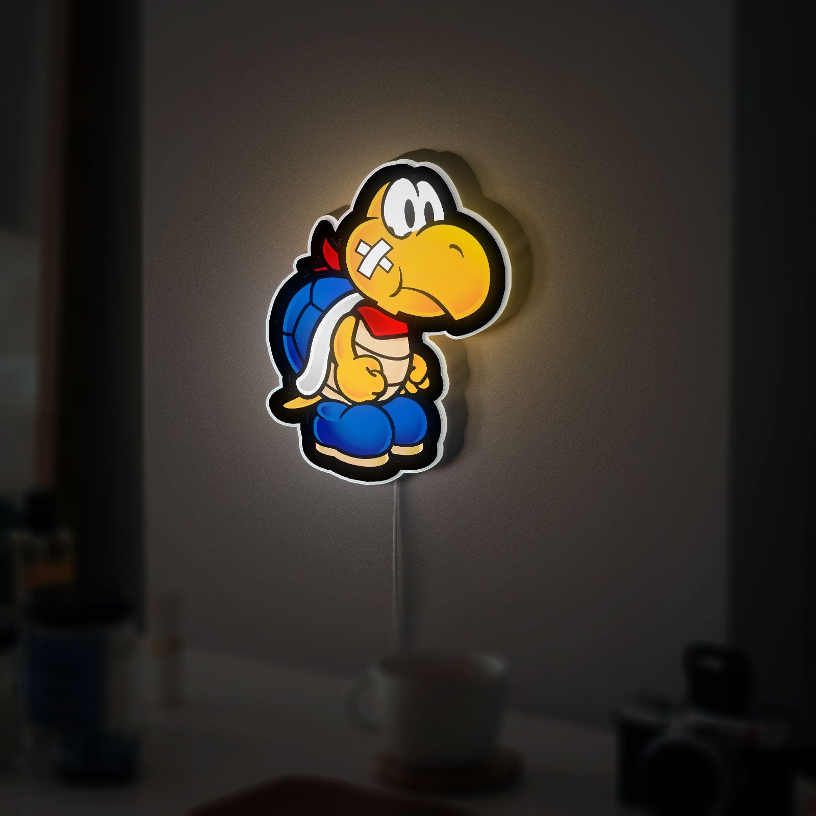Kooper Glow Lamp, Nintendo Character Night Light with Retro Design, Mushroom Kingdom Decor