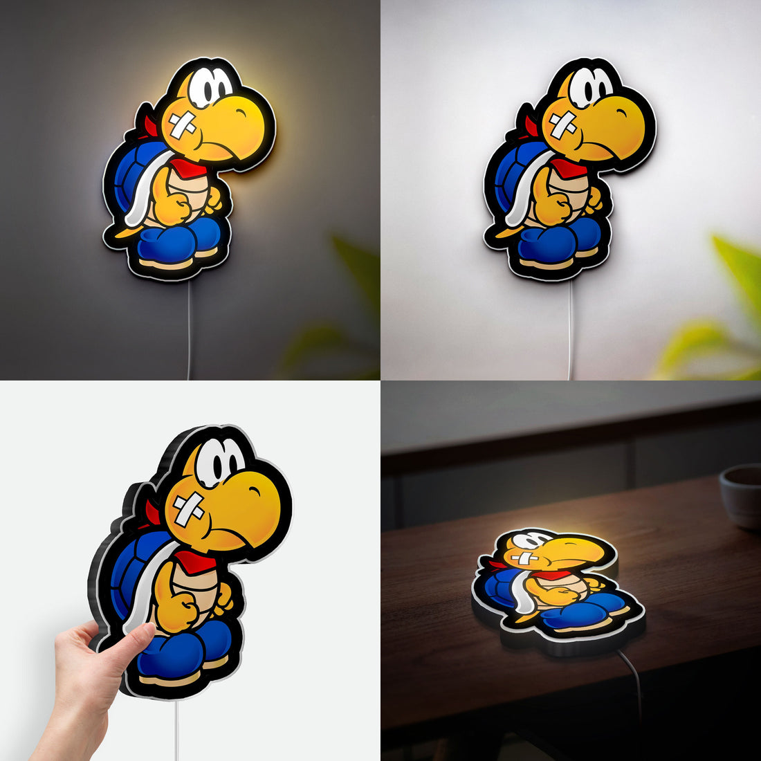 Kooper Glow Lamp, Nintendo Character Night Light with Retro Design, Mushroom Kingdom Decor