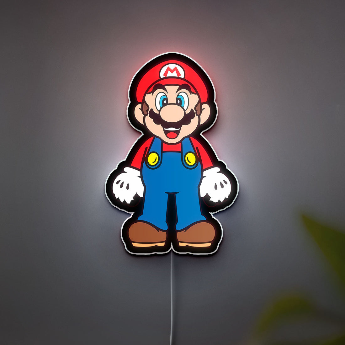 Super Mario Glow Lamp - Iconic Nintendo Character Night Light, Gaming Room Decor, Perfect Gift for Mario Fans